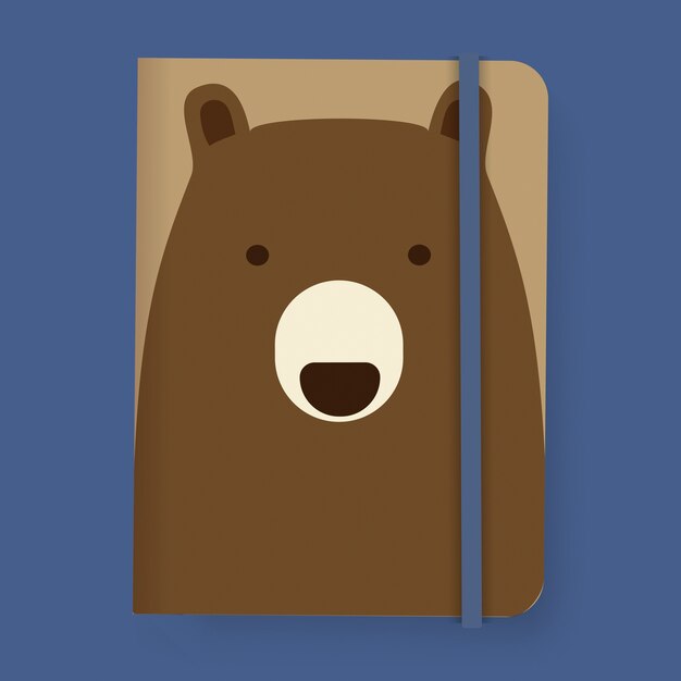 Bear Notebook Graphic Illustration