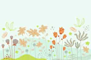 Free vector beauiful and creative floral wallpaper design