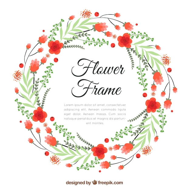 Free vector beautifu lfloral frame background