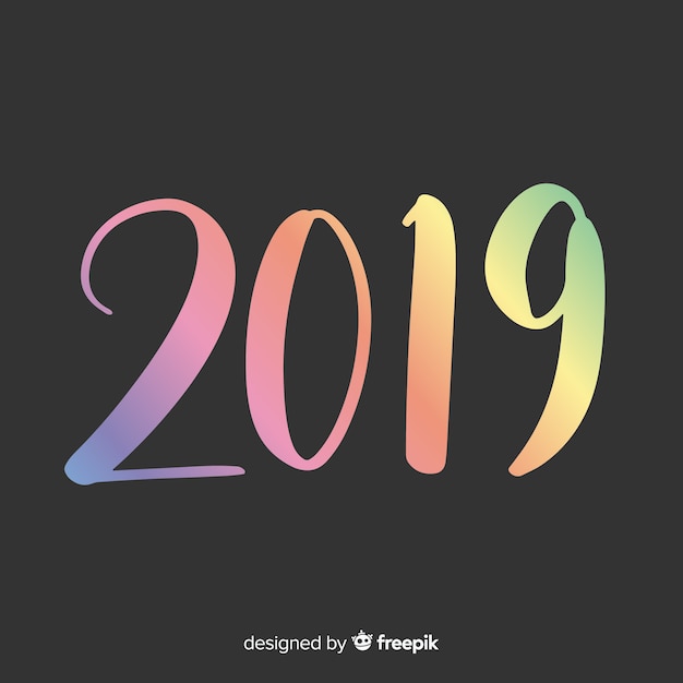 Beautiful 2019 lettering background