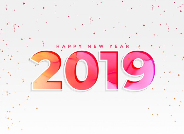 Красивый 2019 новый год фон с конфетти