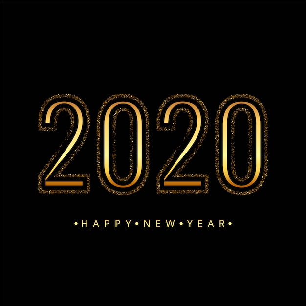 Free vector beautiful 2020 new year celebration card