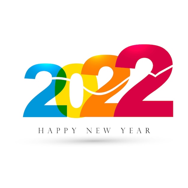 Бесплатное векторное изображение Красивый дизайн празднования 2022 года