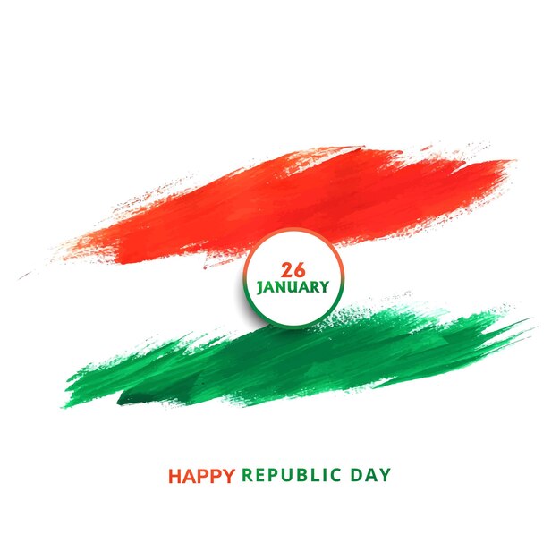 Beautiful 26 january indian flag theme republic day design