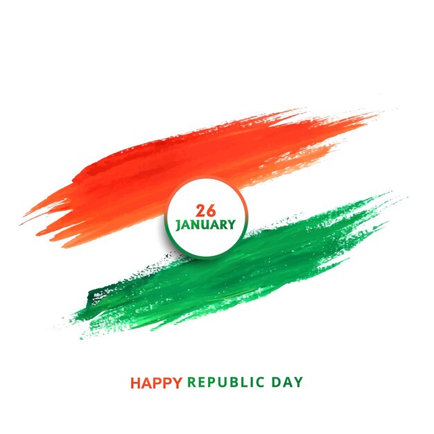 Beautiful 26 january indian flag theme republic day design