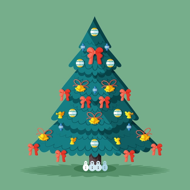 Beautiful 2d christmas tree concept