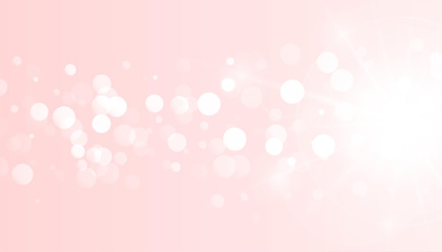 Бесплатное векторное изображение Красивый и блестящий розовый баннер с эффектом боке