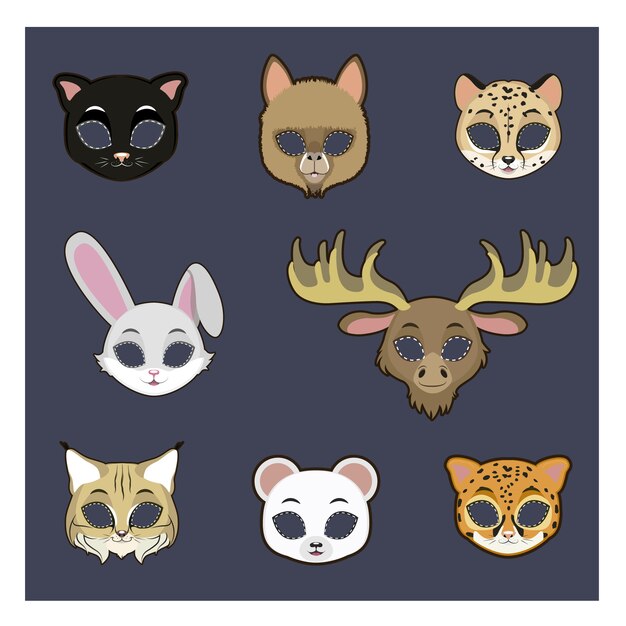 Beautiful animal mask collection