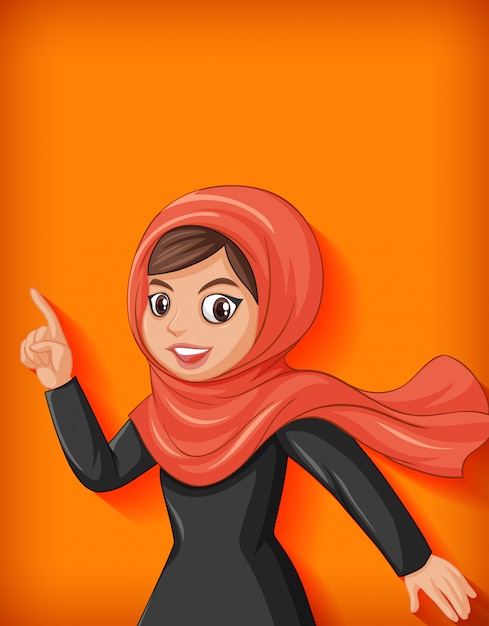 Anime character of a girl wearing a hijab