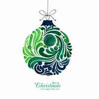 Free vector beautiful artistic christmas floral ball background