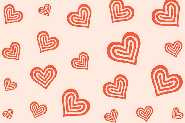 Free vector beautiful and artistic love heart pattern backdrop design
