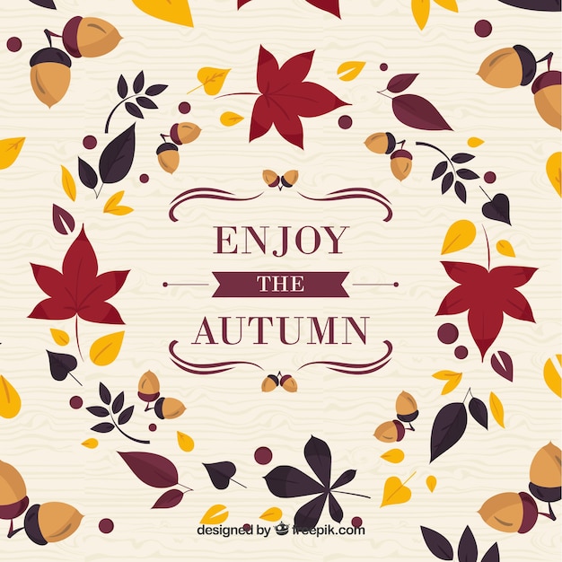 Free vector beautiful autumn background