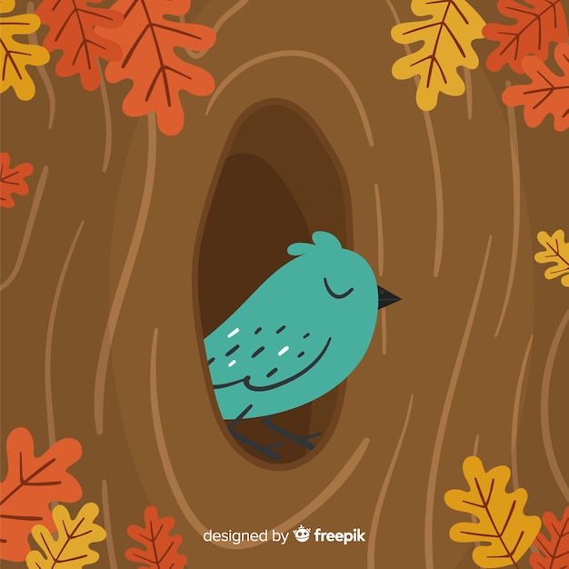 Free vector beautiful autumn background