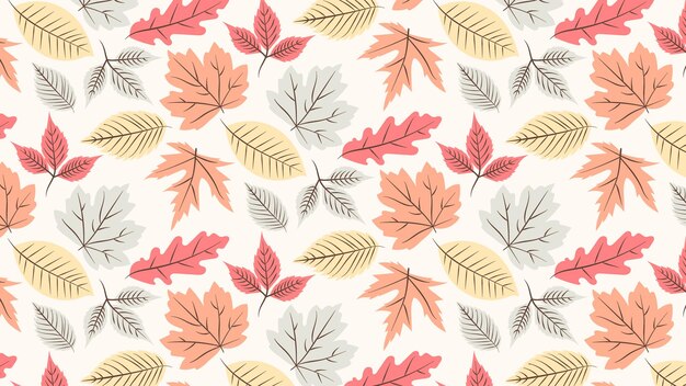 Beautiful Autumn hand-drawn seamless pattern