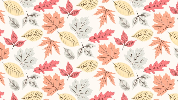 美しい秋の手描きのシームレス パターン