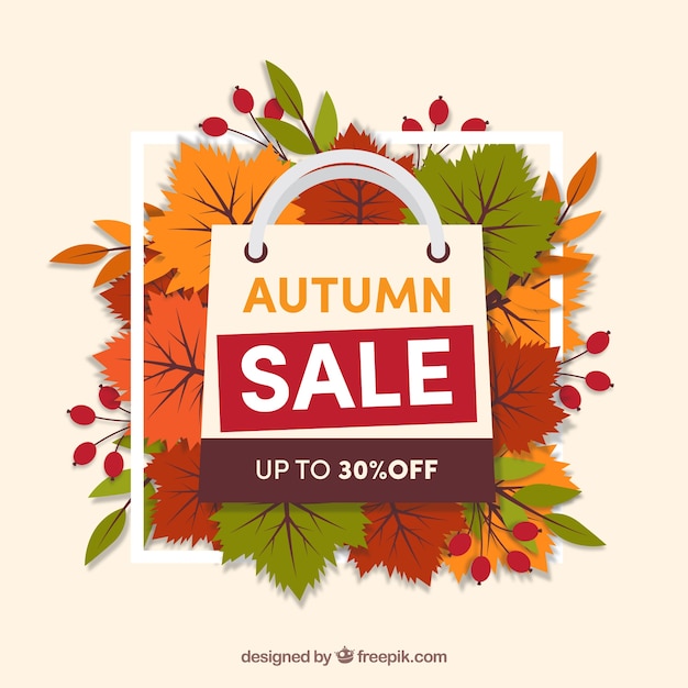 Beautiful autumn sale background