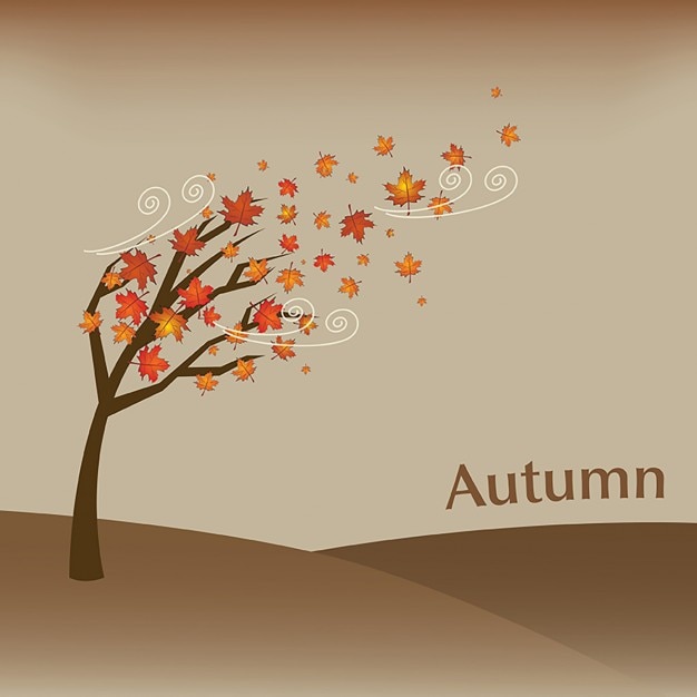 Free vector beautiful autumn scene