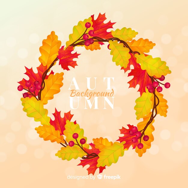 Beautiful autumnal wreath