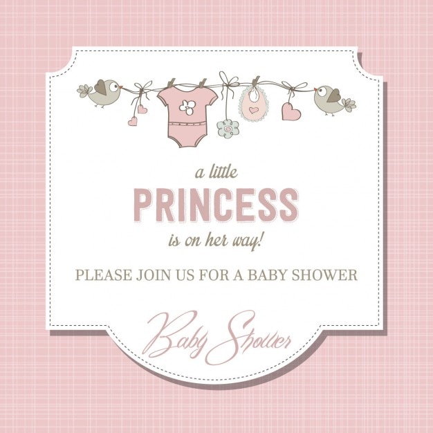 Beautiful baby girl shower card