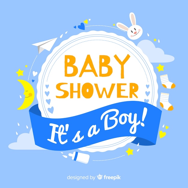 Free vector beautiful baby shower design