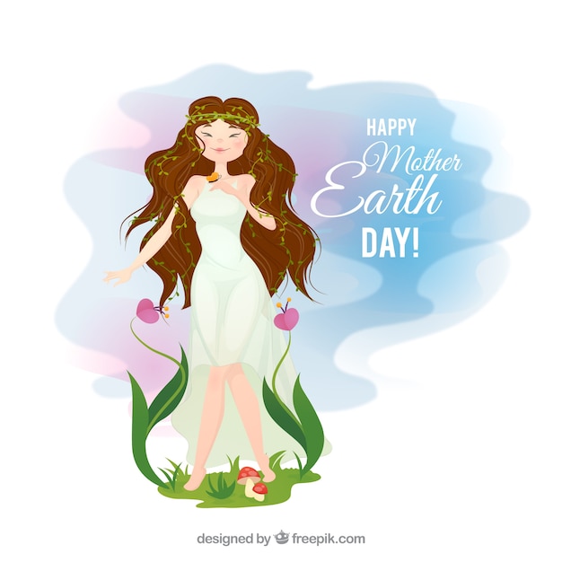 Free vector beautiful background for the mother earth day