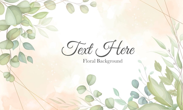 Free vector beautiful background with leaf decoration