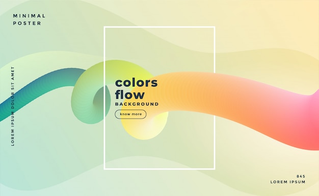 Free vector beautiful banner of colorful fluid loop background