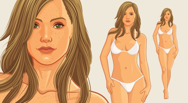 Free Girl Bikini Vectors 2 000 Images In Ai Eps Format