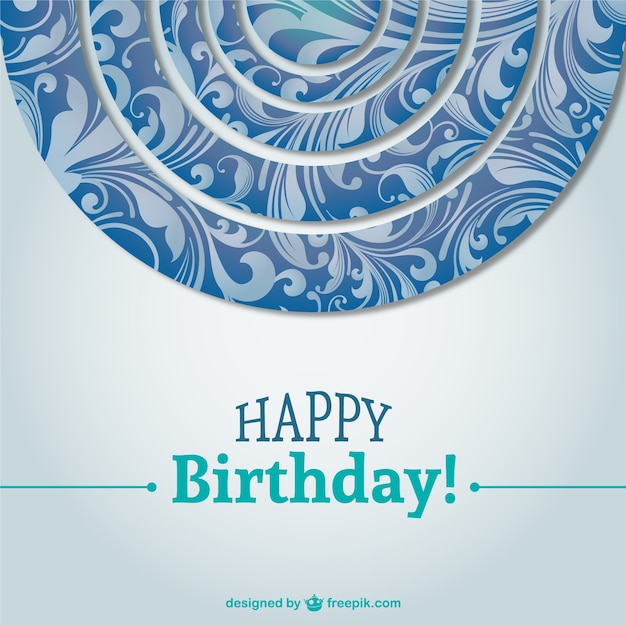 Free vector beautiful birthday card background   vector