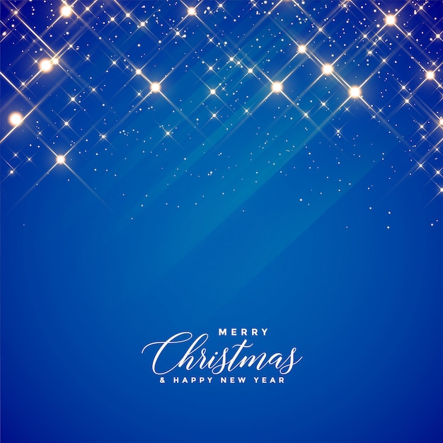 Beautiful blue sparkles background for christmas season