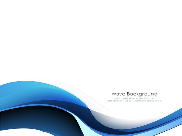 Beautiful blue wave modern decorative background vector