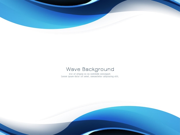 Free vector beautiful blue wave modern decorative background