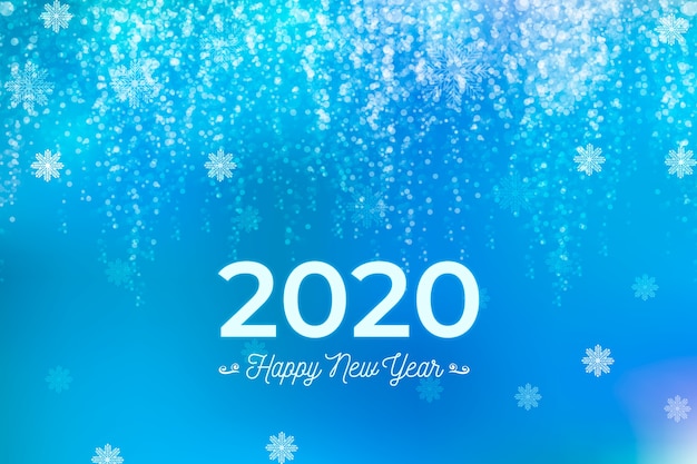 Beautiful blurred new year 2020 background