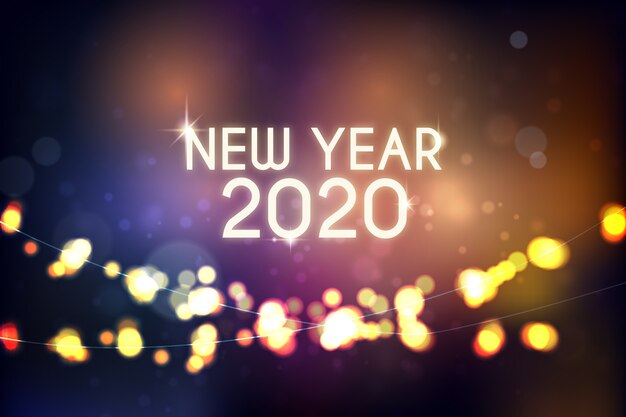 美しいぼやけた新年2020