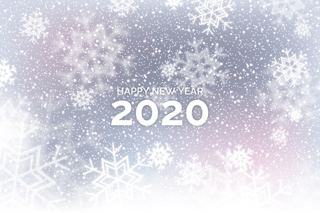 Beautiful blurred new year 2020