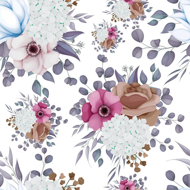 beautiful bohemian seamless pattern floral
