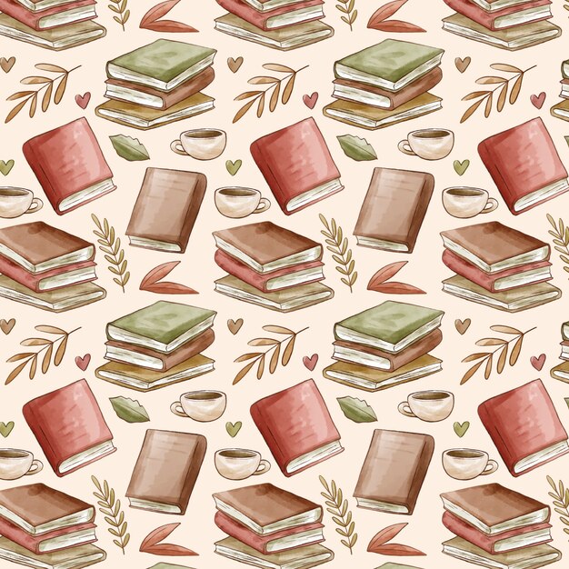 Beautiful book club pattern illustration