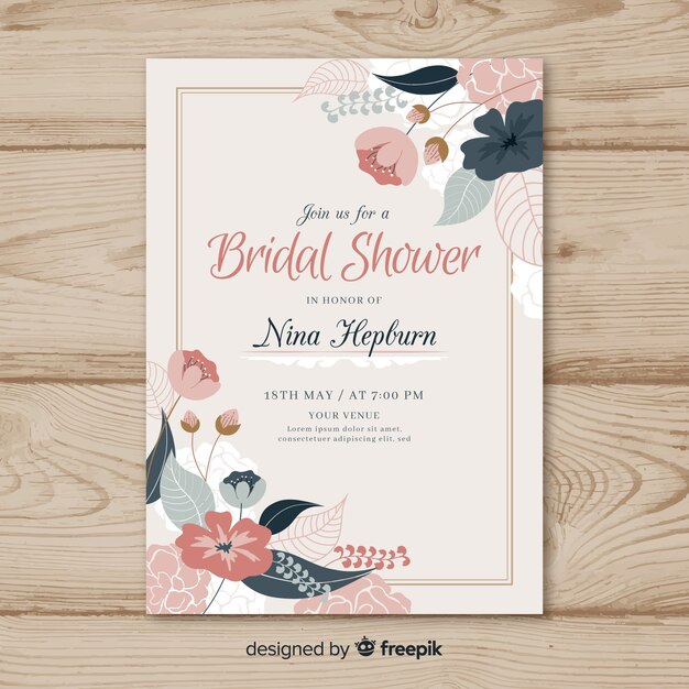 Beautiful bridal shower template