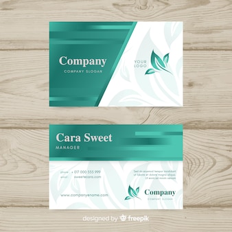 Beautiful business card template with nature design