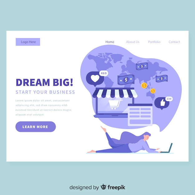 Beautiful business landing page 