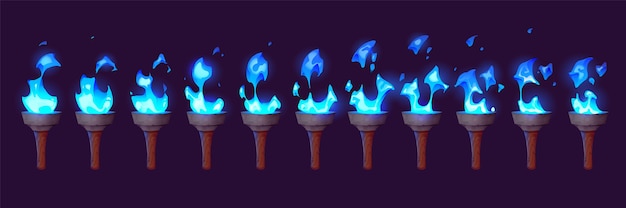 Free vector beautiful cartoon torch sprite