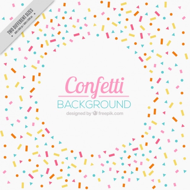 Free vector beautiful celebration background with confetti