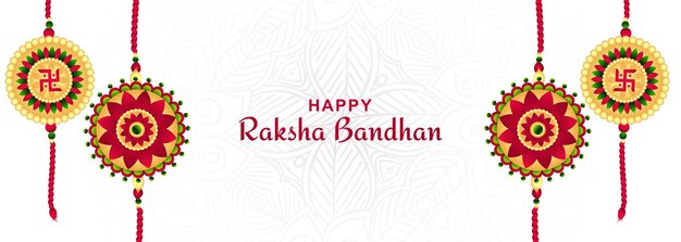 아름다운 축하 힌두교 축제 raksha bandhan 배너 배경