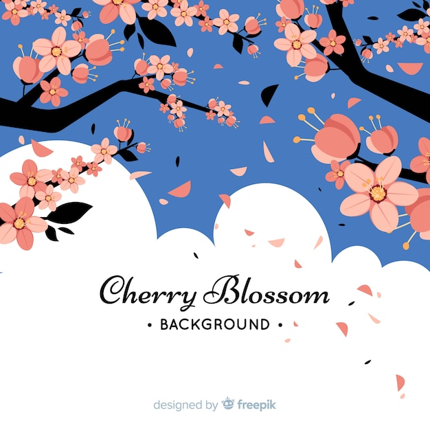 Beautiful cherry blossom tree background