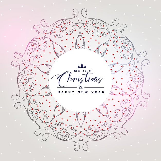 Beautiful christmas background with mandala decoration