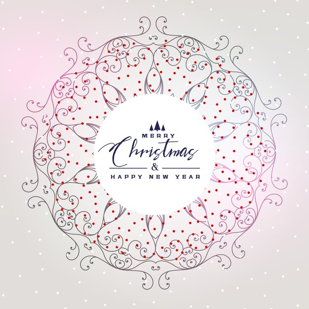 beautiful christmas background with mandala decoration