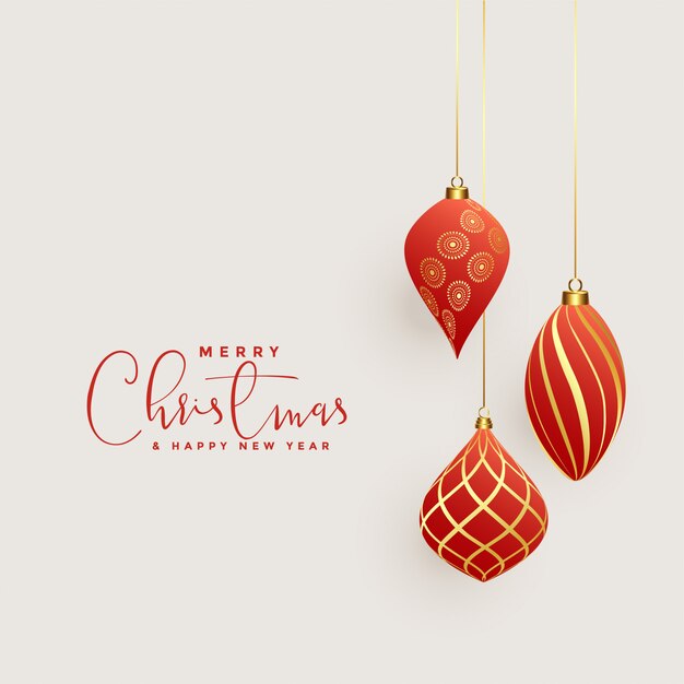 Beautiful christmas balls decoration background