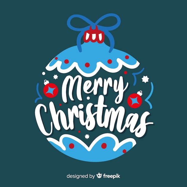 Beautiful christmas concept with lettering