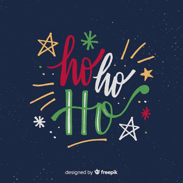 Free vector beautiful christmas lettering background