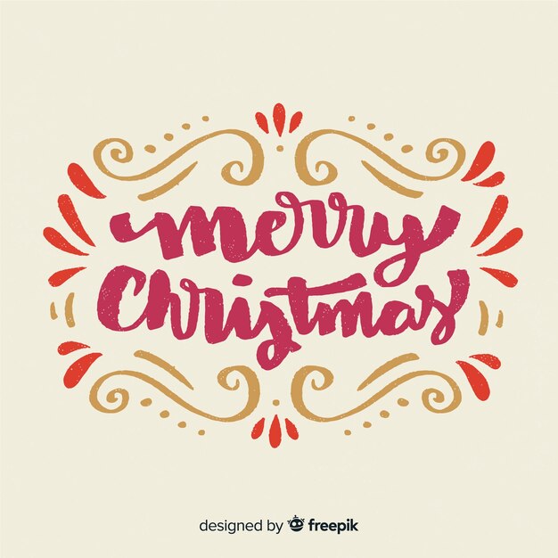 Beautiful christmas lettering background